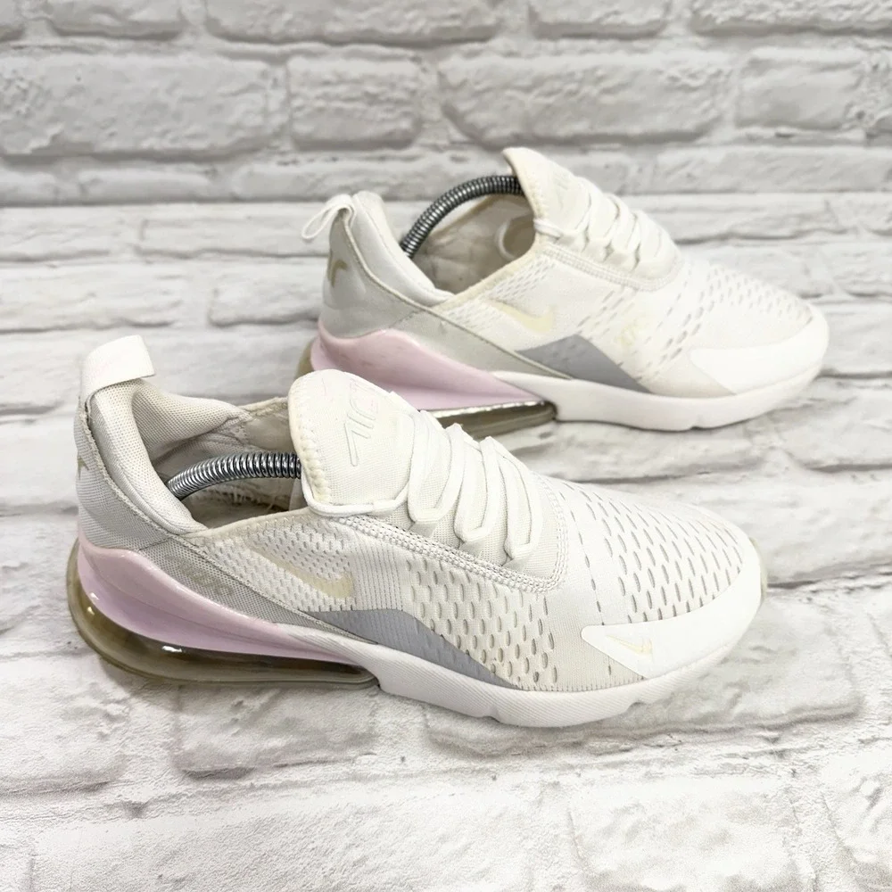 Nike Air Max 270 Summit White Regal Pink Gray Size 11 Running Shoes DQ0814-100